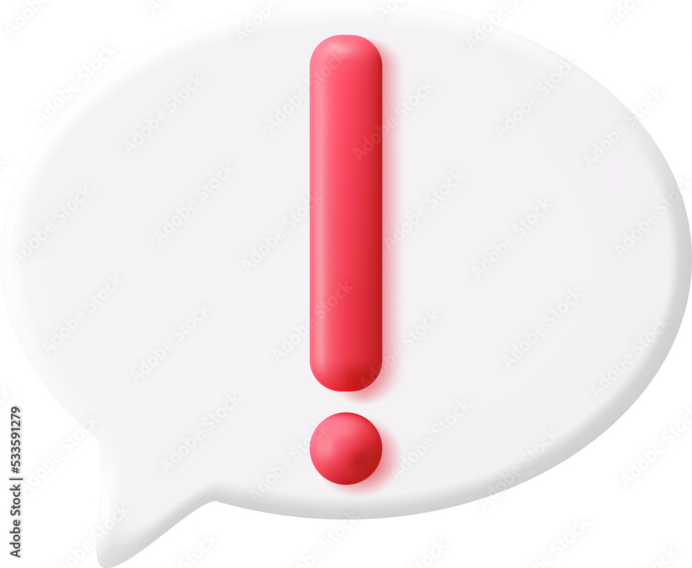 Exclamation Mark in Round Pin Exclamation Mark in Round Pin