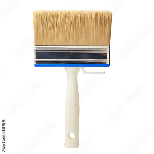 Wallpaper paste brush isolated over white.