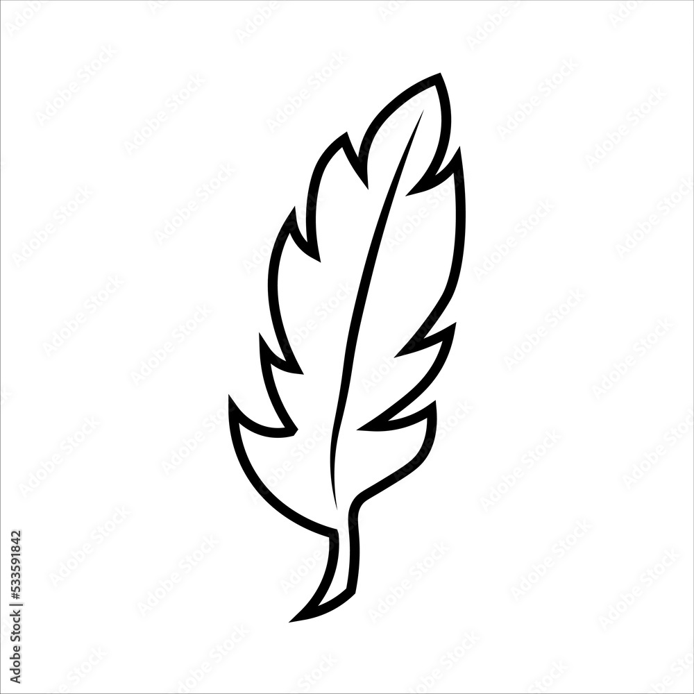 feather icon vector illustration symbol