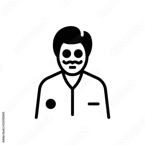 Black solid icon for elite