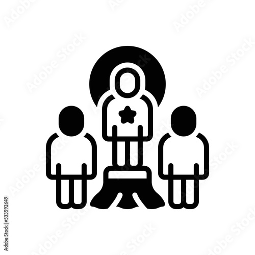 Black solid icon for extraordinary