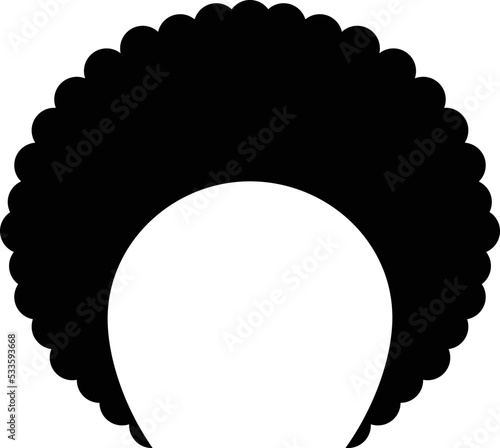 Afro hair icon on white background. Curly head sign. Afro hair symbol. flat style.
