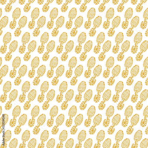 Shoe Print pattern in yellow 