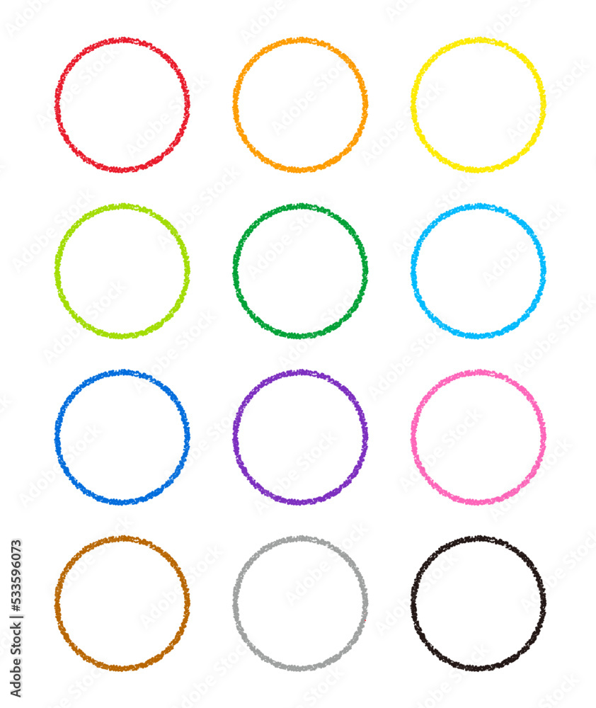 クレヨン素材 装飾 フレーム 12色セット