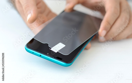 Fotografija glass tempered protection film replace change gsm mobile service