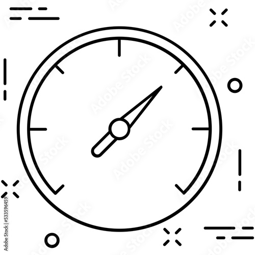 Speedometer Line Vector Icon