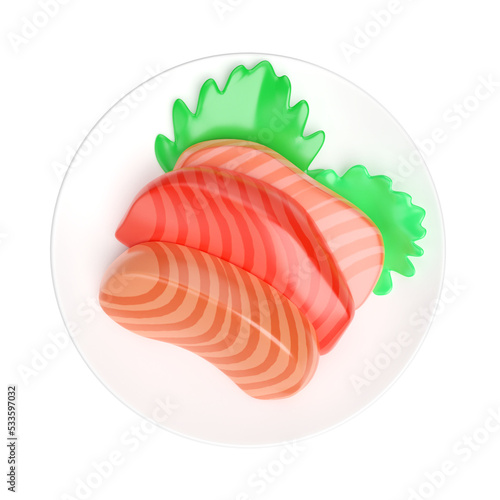 Sashimi 3D  Illustration Icon