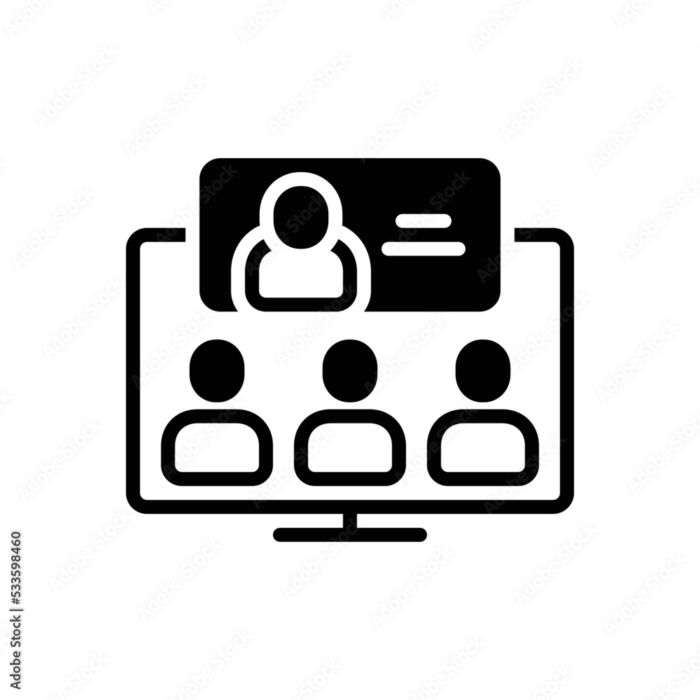 Black solid icon for presence Black solid icon for presence