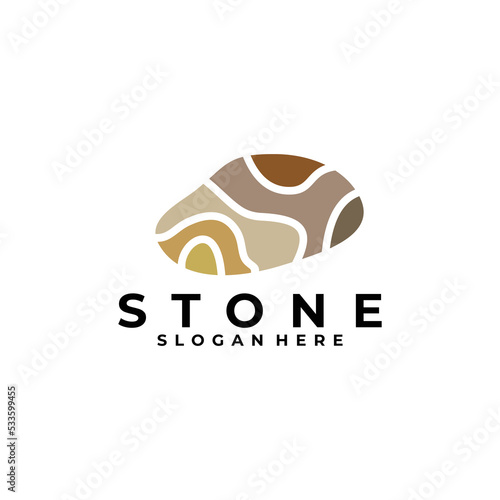 stone logo design vector isolated
