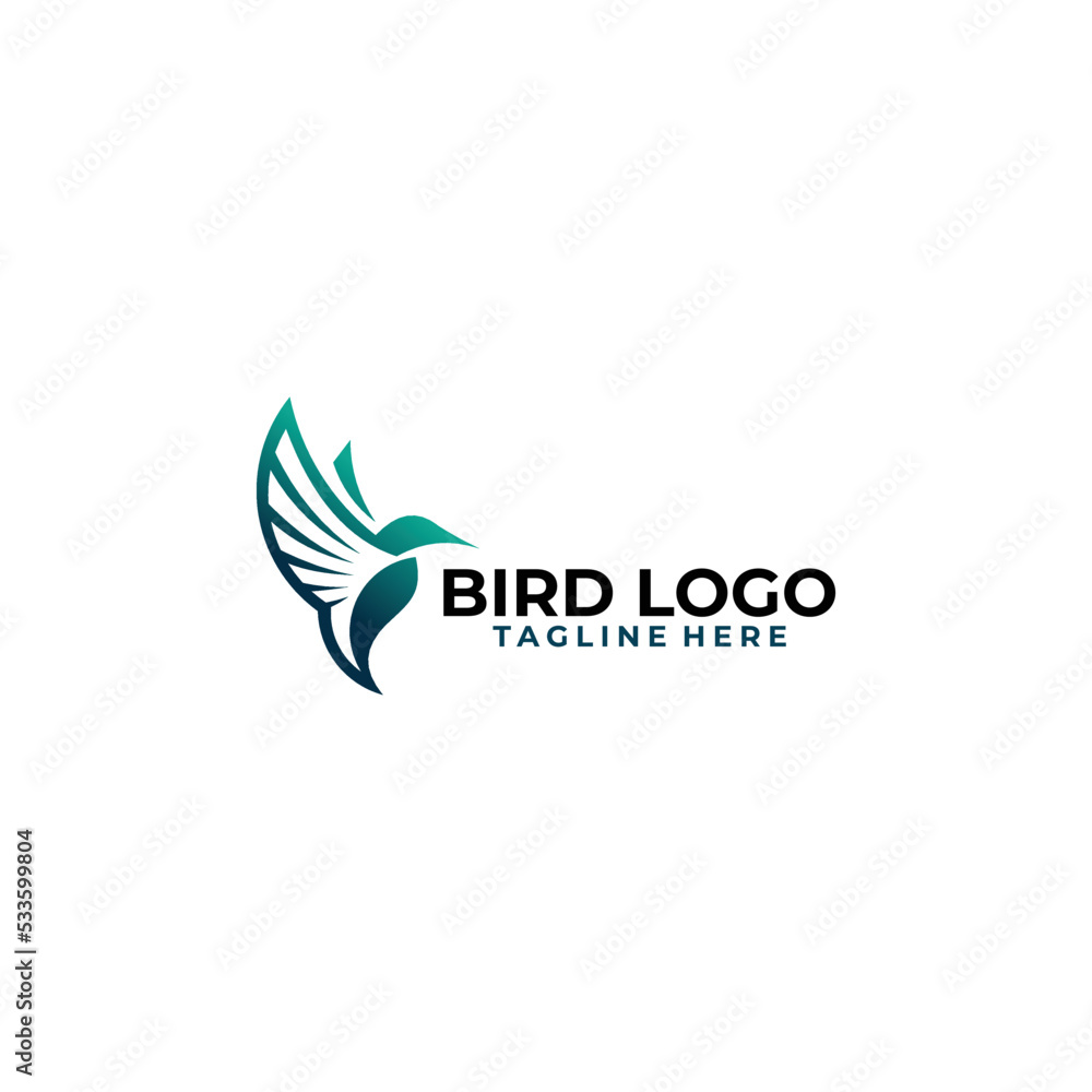 abstract bird logo design vector