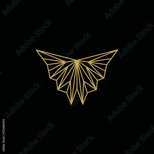 elegant black and gold wings graphic