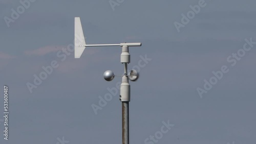 a anemometer in the wind 4k 30fps video