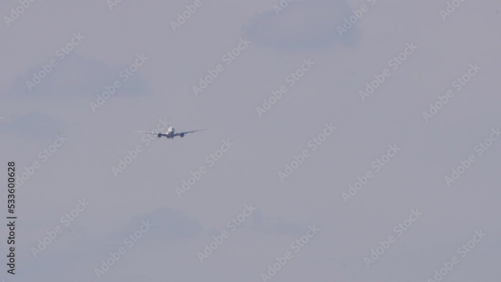 an airplane approaching for landing in summer 4k 30fps video an airplane approaching for landing in summer 4k 30fps video