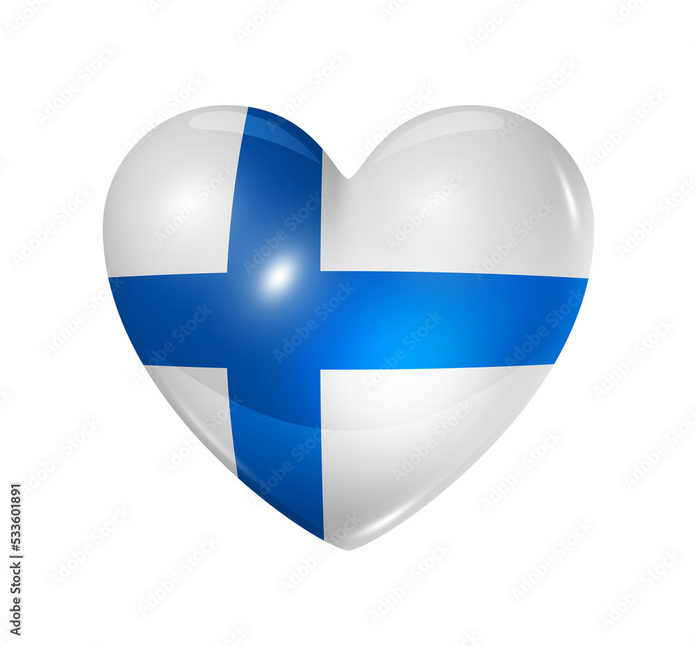 Love Finland, heart flag icon