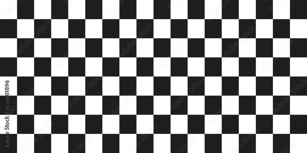 Fototapeta premium Seamless chess pattern. Black and white checkered cells. Suitable for packaging, printing, decor and stylish design.