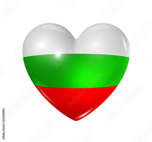 Free Download Love Bulgaria, heart flag icon - GFXLoad