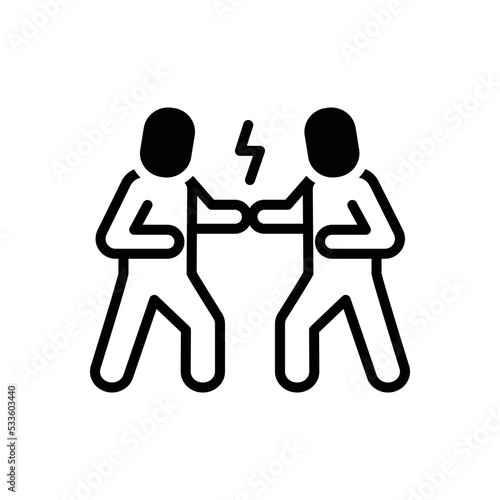 Black solid icon for enemy