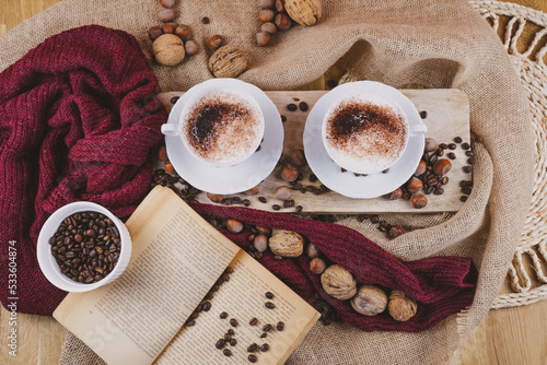 Obraz na płótnie coffee flatlay