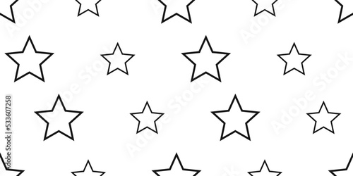 Star pattern of empty black stars inside. Suitable for packaging  print  decor and stylish design.