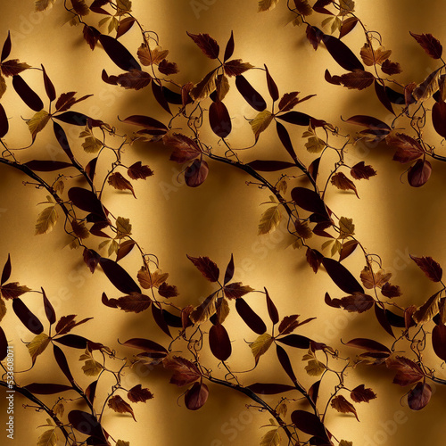 Luxury seamless pattern the golden hour of the autumn - DGi photo