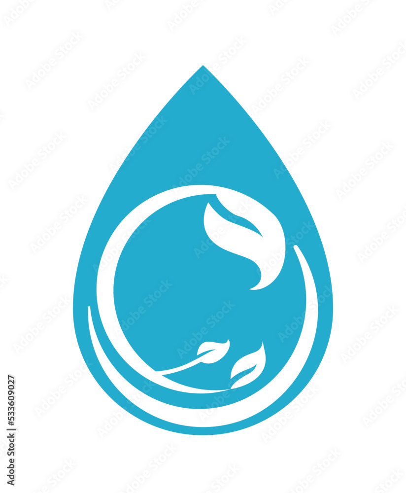round branch with leaves on a waterdrop background round branch with leaves on a waterdrop background
