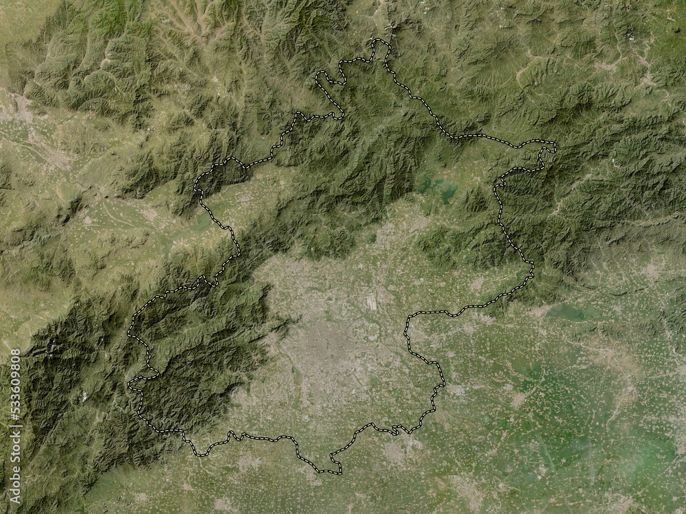 Beijing, China. Low-res satellite. No legend Beijing, China. Low-res satellite. No legend