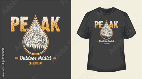 Outdoor Adventure T Shirt Design apparel for fishing hunting camping hiking color full print background