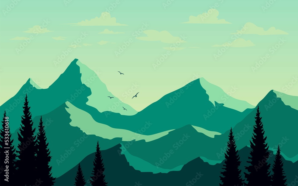 Fototapeta premium forest in mountains