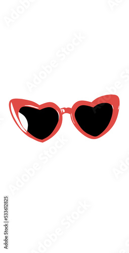 Aesthetic Heart Shaped Sunglasses for Women Girls Ladies Vintage Goggle Mod Barbie Sun Glasses Shades png transparent clipart download 