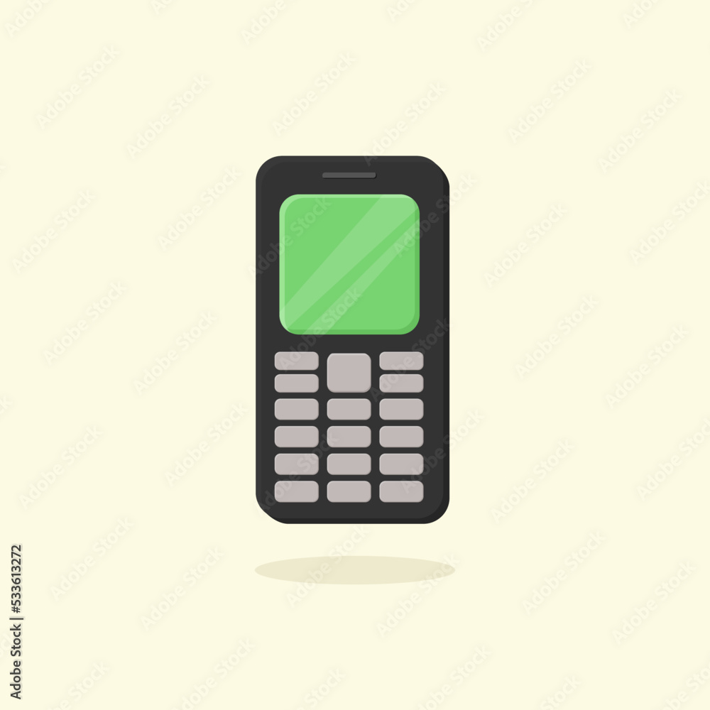 old cellphone cartoon icon. device technology and gadget theme. vector illustration old cellphone cartoon icon. device technology and gadget theme. vector illustration