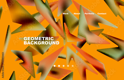 Broken pieces abstract background. Trendy background for your landing page design, concept of web page design for website and mobile website