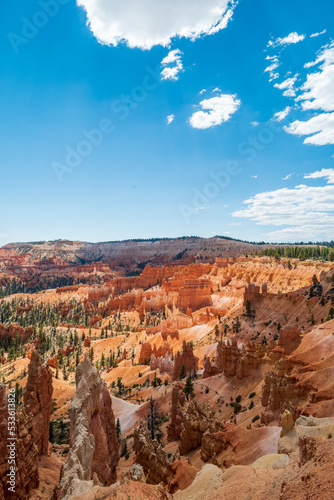 bryce canyon view in sunlight
