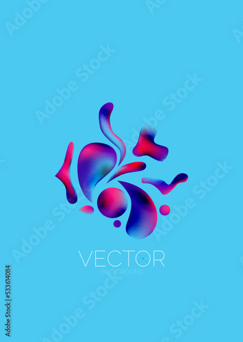 Fototapeta Naklejka Na Ścianę i Meble -  Fluid water drop shape composition abstract background. Vector illustration for banner background or landing page