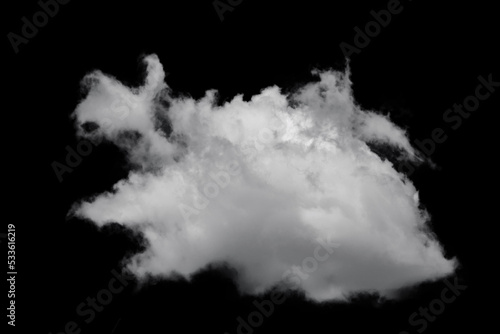 white fluffy clouds isolated on a black background, clipart