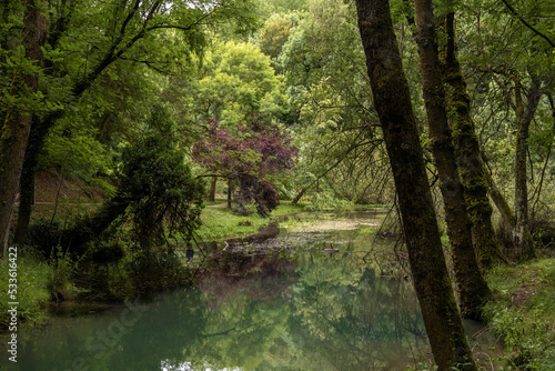Source of the Ebro river in Fontibre, Cantabria, Spain. © larrui