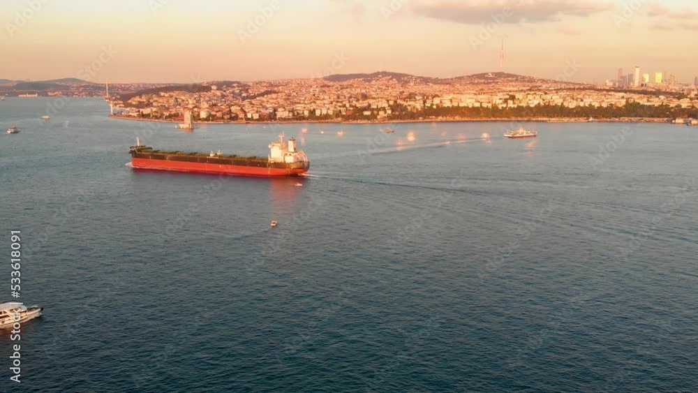 Aerial view of the Bosphorus strait in Istanbul - Turkey
Boats - Oil Tanker Ship Aerial view of the Bosphorus strait in Istanbul - Turkey
Boats - Oil Tanker Ship