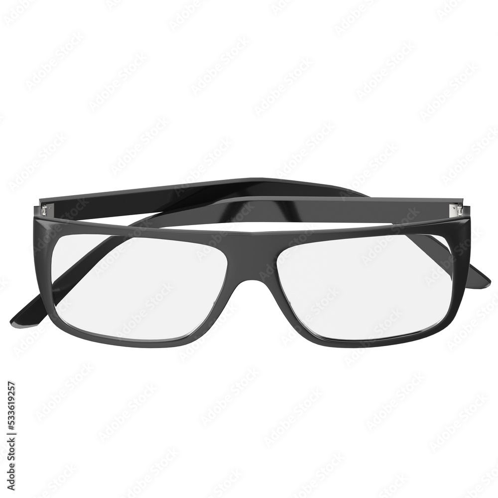 3d rendering illustration of flat top eyeglasses 3d rendering illustration of flat top eyeglasses