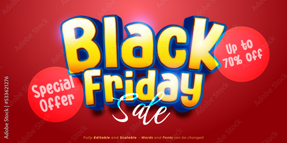 Black friday sale text effect Editable 3d text style Black friday sale text effect Editable 3d text style
