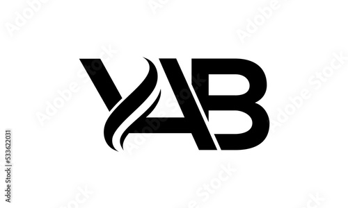 YAB Letters creative logo design vector photo