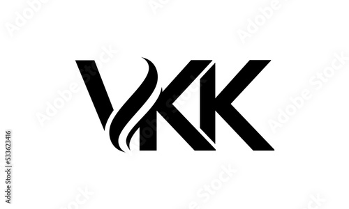 Letters VKK creative logo design vector photo