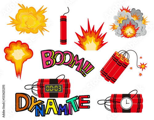 ダイナマイト　爆弾　ベクターイラスト