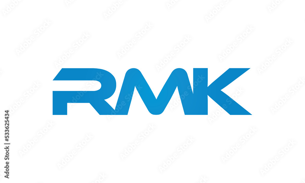 RMK monogram linked letters, creative typography logo icon RMK monogram linked letters, creative typography logo icon