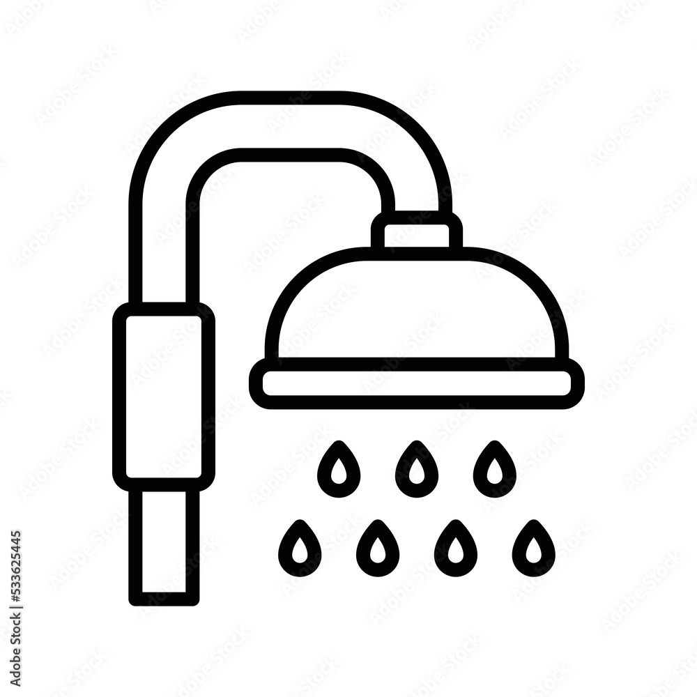 shower icon vector design template in white background shower icon vector design template in white background