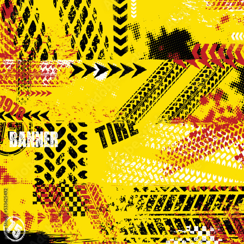 Tire track colour race circuit background