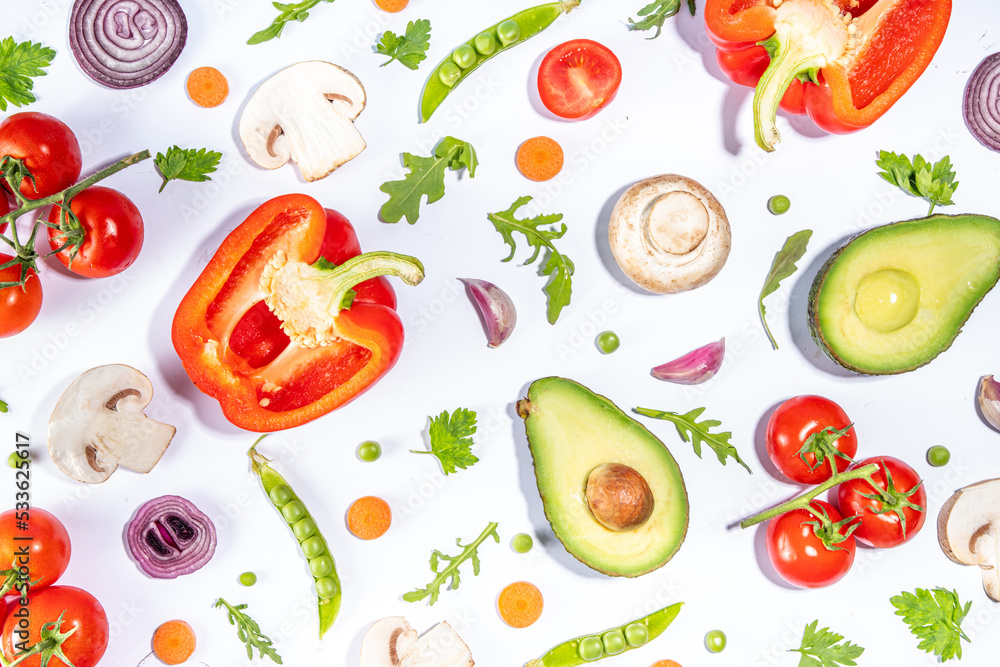Various fresh vegetables pattern Various fresh vegetables pattern