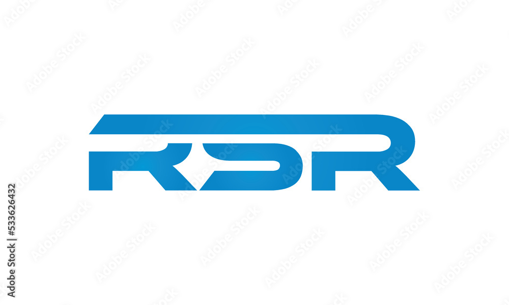 RSR monogram linked letters, creative typography logo icon RSR monogram linked letters, creative typography logo icon