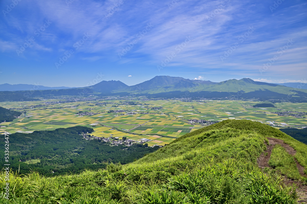 大観峰からの眺め 阿蘇五岳 熊本県阿蘇市 大観峰からの眺め 阿蘇五岳 熊本県阿蘇市