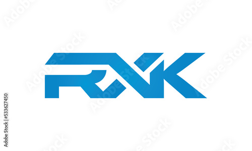 RXK monogram linked letters, creative typography logo icon