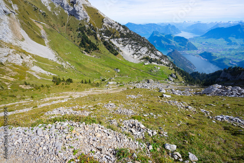  Lucerne's very own mountain, Pilatus, is one of the most legendary places in Central Switzerland. And one of the most beautiful. On a clear day the mountain offers a panoramic view of 73 Alpine peaks © nurten