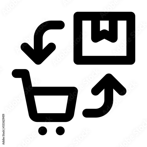 Product Purchase Line Icon Vector